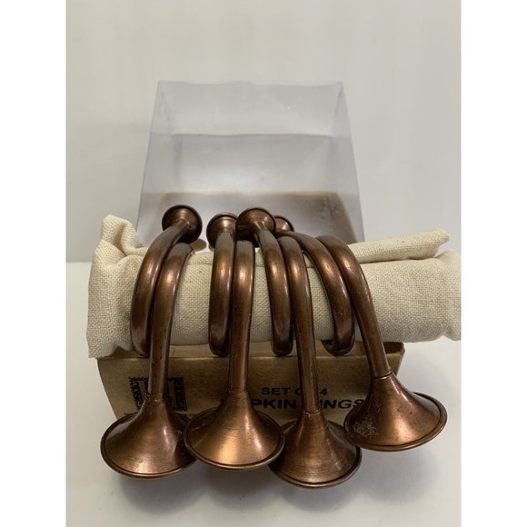 Bugle Trumpet Napkin Rings Hofburg Interiors Set of 4 - Picture 12 of 12
